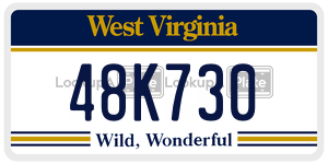 48K730  license plate in WV