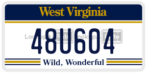 48U604  license plate in WV