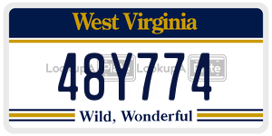 48Y774  license plate in WV