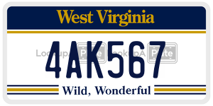 4AK567  license plate in WV