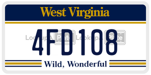 4FD108  license plate in WV