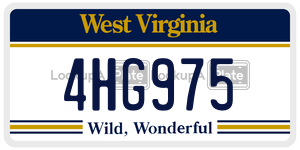 4HG975  license plate in WV