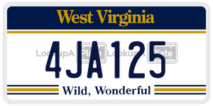 4JA125  license plate in WV