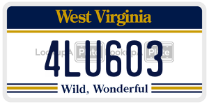 4LU603  license plate in WV