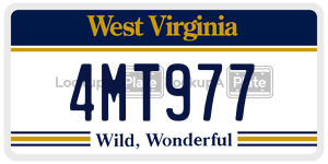 4MT977  license plate in WV