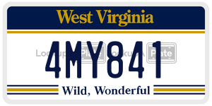 4MY841  license plate in WV