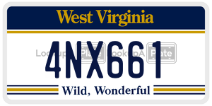4NX661 license plate in West Virginia