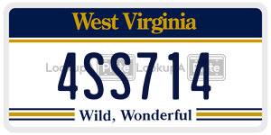 4SS714  license plate in WV