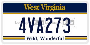 4VA273  license plate in WV