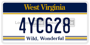 4YC628  license plate in WV