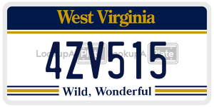 4ZV515  license plate in WV