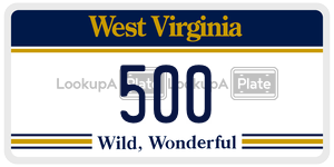500  license plate in WV