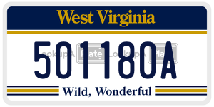 501180A  license plate in WV