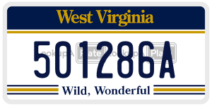 501286A  license plate in WV