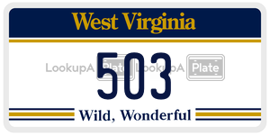 503  license plate in WV