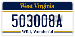 503008A  license plate in WV