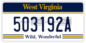 503192A  license plate in WV