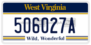 506027A  license plate in WV