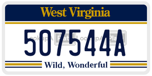 507544A  license plate in WV