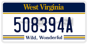 508394A  license plate in WV