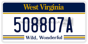 508807A  license plate in WV