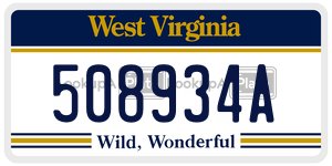 508934A  license plate in WV