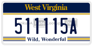 511115A  license plate in WV
