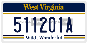 511201A license plate in West Virginia