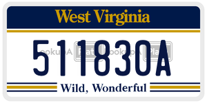 511830A  license plate in WV