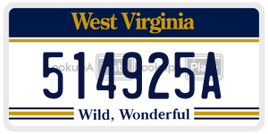 514925A  license plate in WV