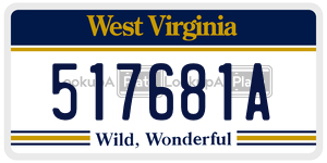 517681A  license plate in WV