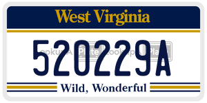 520229A  license plate in WV