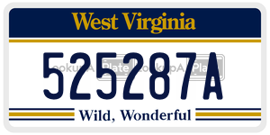 525287A  license plate in WV
