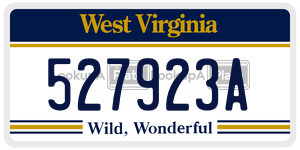 527923A  license plate in WV