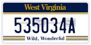 535034A  license plate in WV