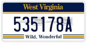 535178A  license plate in WV