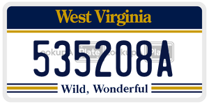 535208A  license plate in WV