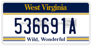 536691A  license plate in WV