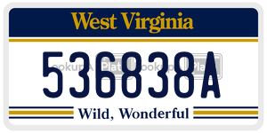 536838A  license plate in WV