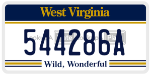544286A  license plate in WV