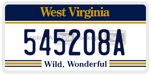 545208A  license plate in WV