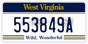 553849A  license plate in WV