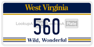 560  license plate in WV
