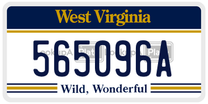 565096A  license plate in WV
