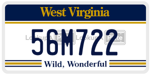56M722  license plate in WV