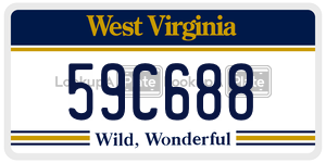 59C688  license plate in WV