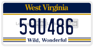 59U486  license plate in WV