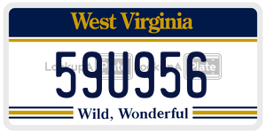 59U956  license plate in WV