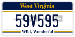 59V595  license plate in WV