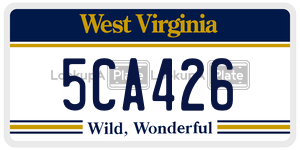 5CA426  license plate in WV
